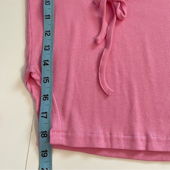 O.D.O. Pink Long Sleeve Super Soft Tie Keyhole Back Y2K Shirt Top - Picture 8 of 9